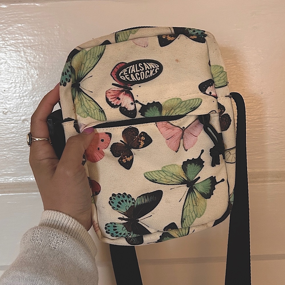 Butterfly Print Crossbody Bag